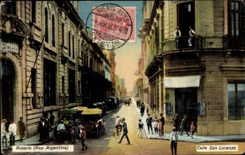 Rosario argentinien calle - ak, argentinien,