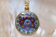 Venezianischer Millefiori Anhänger - in Sterling Silber 925 vg. - Antica Murrina