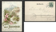 AK Nassenheide Gruss aus, Bahnpost-o Berlin Stralsund 4,7.1902, 