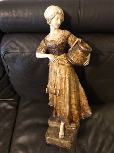 Keramik figur wasserträgerin - keramik,