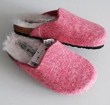 Kinder Mädchen Hausschuhe Clogs Filz rosa Pantoffeln gefüttert 29 30 31 32 34 35
