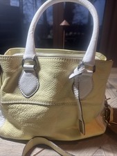 Original Abro Lederhandschuhe In Gelb und Weiß Gr. M Top Zustand