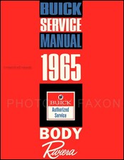 1965 Buick Riviera Körper Manuell 65 Reparatur Shop Service Buch