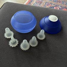 TUPPERWARE MOZART DRESSIERKUGEL SAHNESPRITZE  BLAU MIT 5 AUFSÄTZEN