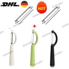 P-Schäler Tupper Set,Sparschäler Linkshänder Mit 2 Ersatzklingen,Kartoffelschäle