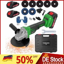 125mm Winkelschleifer Akku Trennschleifer Schleifmaschine Flex mit 2 Akkus DE