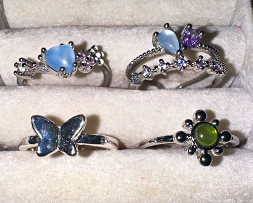 Ring set silberfarben - 4x, ring-set