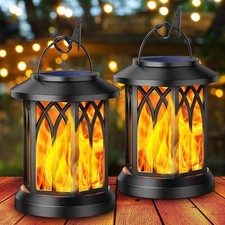 2er Solar Laterne Flammenlicht