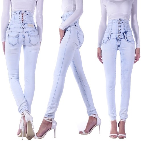 Damen röhrenjeans high waist - high,