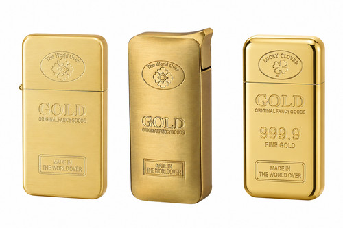 Goldbarren feuerzeug edlem - goldbarren, in