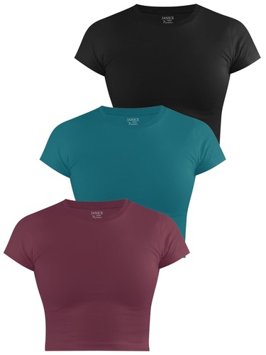 Damen crop shirt basic - damen, t-shirt