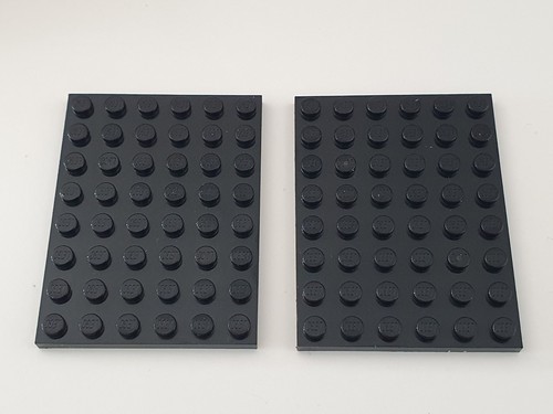 Lego platten 6x8 schwarz - 2,