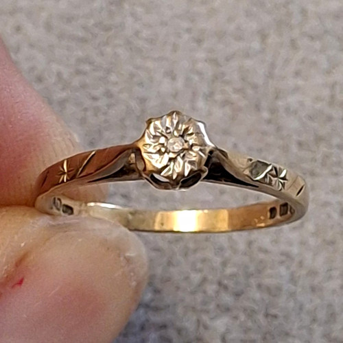Vintage ring gelbgold - vintage, kt