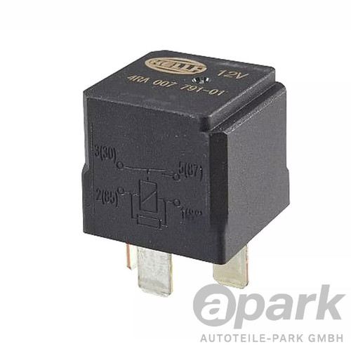 Hella relais polig - hella, 12v