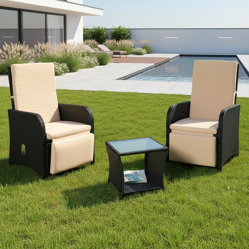 Polyrattan gartenset sessel - gartenset, 2