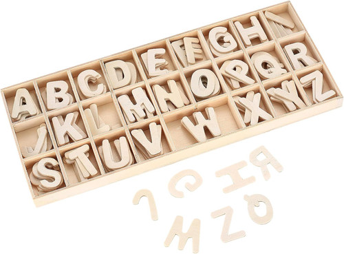 Holzbuchstaben 156 stück - holzbuchstaben, a-z