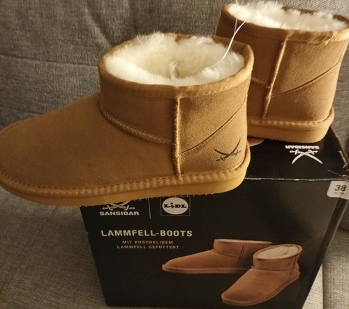Lidl lammfell boots - lammfell-boots, damen