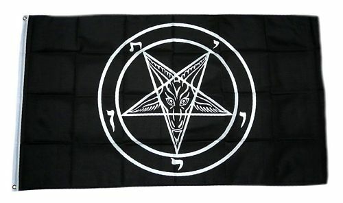 Flagge fahne baphomet black - /,