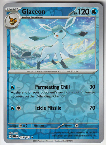 Pokémon tcg glaceon prismatic - pokémon,