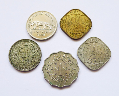 Indien silber 1 4 - indien, rupie