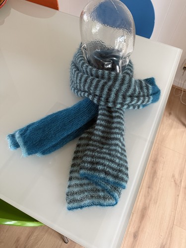 Schal stola handgestrickt - schal,