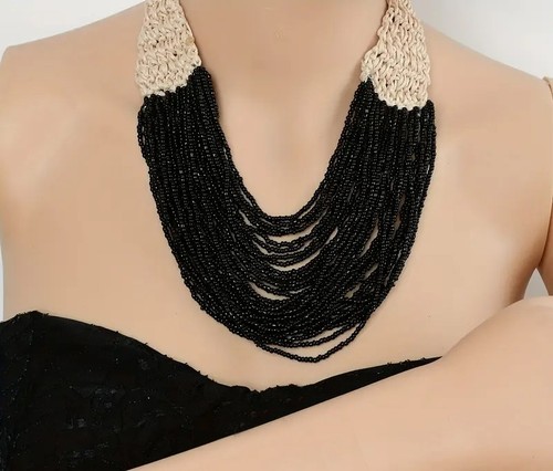 Boho collier kette - boho, perlenkette