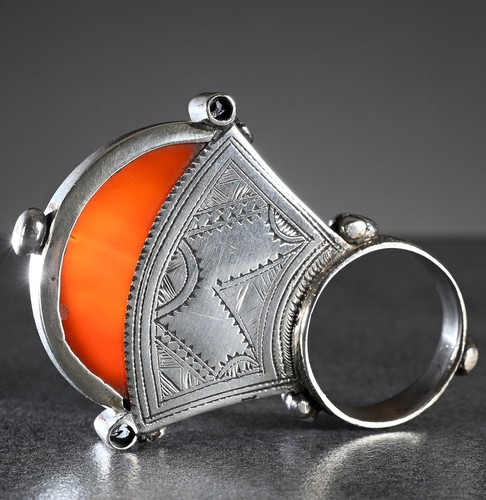 Silver ring carnelian - silver, ring,