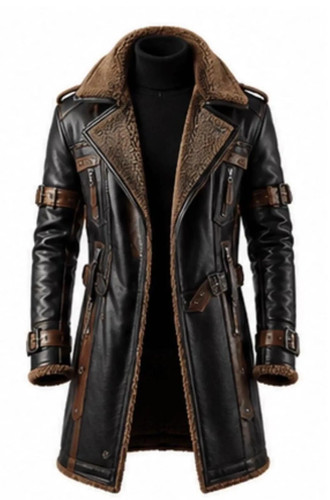 Herren schwarz lammfellmantel - herren,