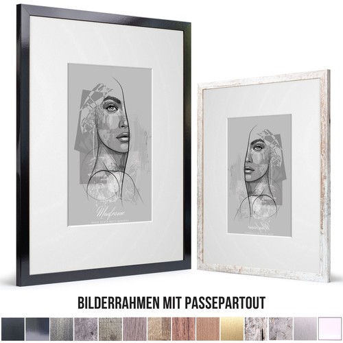 Bilderrahmen mit passepartout - bilderrahmen,