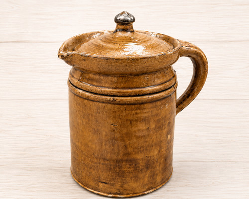 Keramik kanne mit deckel - keramik-kanne, |
