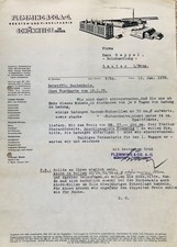 Schönheide i. Erzgeb., histor. Brief der Bürsten- u. Pinselfabrik Flemming, 1938