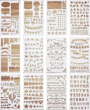 12 Schablonen Set für Bullet