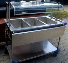 Blanco SAW3 Bain Marie Speiseausgabewagen Edelstahl Hustenschutz + Board TOP !