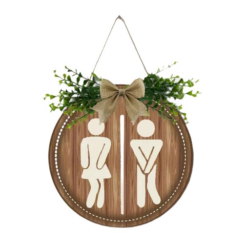 Toilettenschild aus holz - aus,