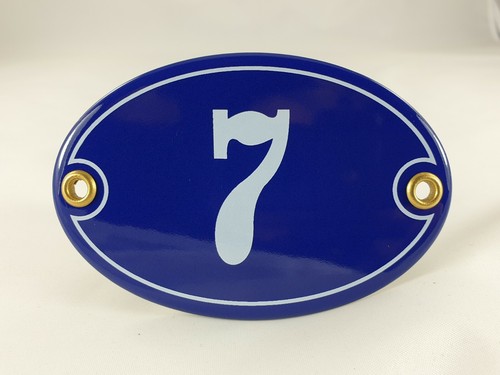 Emaille hausnummer oval - emaille,