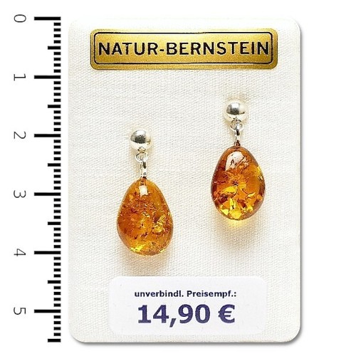 Bernstein ohrringe ohrstecker - bernstein,