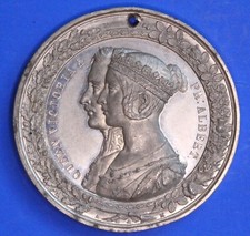 1854 Queen Victoria & Albert Medaille, Besuch in Hull, 45mm [31099]