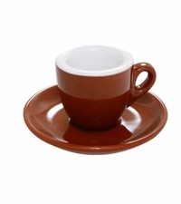 Espresso Tassen Palermo braun dickwandig Made in Italy - 6 Stück - Caffe Milano