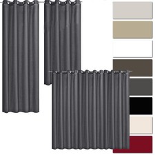 2xVorhänge Blickdicht Thermo Gardine Verdunklung Verdunklungsvorhang Ösenvorhang