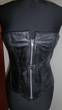Korsage Korsett Mieder Echt-Leder Gothic Pank Erotik Fetisch SM Schnürung