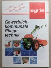 AGRIA Balkenmäher Geräteträger Motorhacken Einachser Schlepper Traktor Prospekt