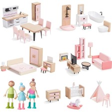 Holz Puppenhaus Möbel Set