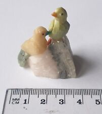 Edelstein Vogelpaar Tiergravur 