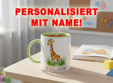 Kindertasse mit Name Giraffe