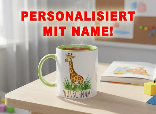Kindertasse mit name giraffe - mit,
