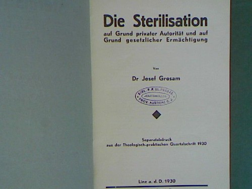 Die sterilisation auf grund - sterilisation,