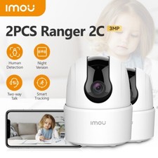 2X Imou 3MP Überwachungskamera Innen WLAN 360° für Hausstier Babyphone Kamera