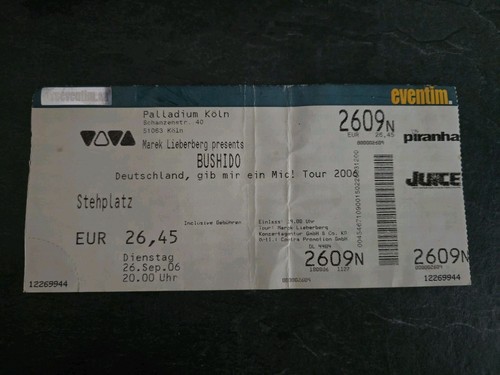 Original bushido ticket - bushido,