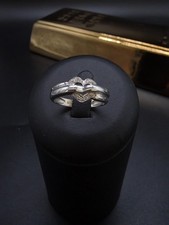 Ring Größe 55 Weißgold 750 / 18 k Gold Liebe Herz Zirkonia