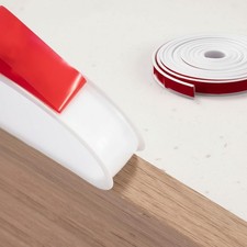 5m weiße U-Form Möbelkantenanleimer - selbstklebende TPE Kantenleiste für...